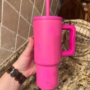 Pink Tumbler with Handle